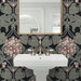NextWall Peel &amp; Stick Hydrangea Floral Black &amp; Rosewood Wallpaper thumbnail image 5 of 7