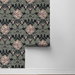 NextWall Peel &amp; Stick Hydrangea Floral Black &amp; Rosewood Wallpaper thumbnail image 7 of 7