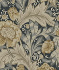 NextWall Peel & Stick Acanthus Garden Floral Midnight Blue & Neutral Wallpaper