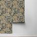 NextWall Peel &amp; Stick Acanthus Garden Floral Midnight Blue &amp; Neutral Wallpaper thumbnail image 6 of 6