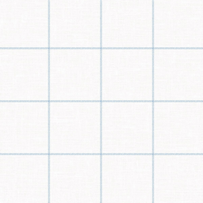 NextWall Peel &amp; Stick Classic Striped Check Sky Blue &amp; Linen Wallpaper image 1 of 6