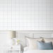 NextWall Peel &amp; Stick Classic Striped Check Sky Blue &amp; Linen Wallpaper thumbnail image 4 of 6