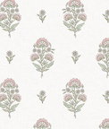 NextWall Peel & Stick Floral Spot Blush & Basil Wallpaper