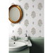 NextWall Peel &amp; Stick Floral Spot Blush &amp; Basil Wallpaper thumbnail image 2 of 6