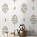 NextWall Peel &amp; Stick Floral Spot Blush &amp; Basil Wallpaper thumbnail image 3 of 6