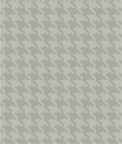 Seabrook Designs Houndstooth Checker Metallic Silver & Gray Wallpaper