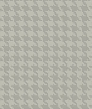 Seabrook Designs Houndstooth Checker Metallic Silver & Gray Wallpaper