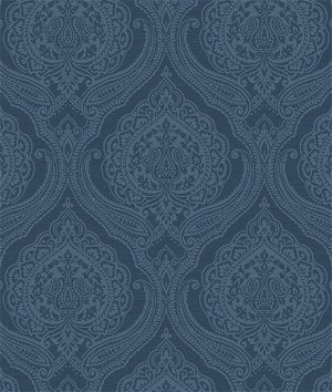 Seabrook Designs Lace Damask Royal Blue Wallpaper