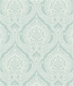 Seabrook Designs Lace Damask Sky Blue Wallpaper