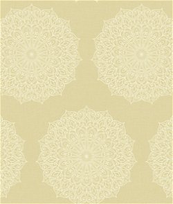 Seabrook Designs Lace Medallion Tan & Off-White Wallpaper
