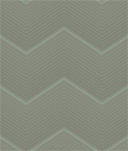 Seabrook Designs Chevron Stripe Metallic Silver & Turquoise Wallpaper