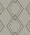 Seabrook Designs Diamond Link Geometric Metallic Silver & Gray Wallpaper