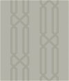 Seabrook Designs Lattice Contemporary Metallic Silver & Gray Wallpaper