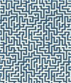 Seabrook Designs Maze Contemporary Metallic Pearl & Blue Wallpaper