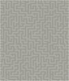 Seabrook Designs Maze Contemporary Metallic Silver & Gray Wallpaper