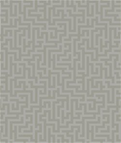 Seabrook Designs Maze Contemporary Metallic Silver & Gray Wallpaper