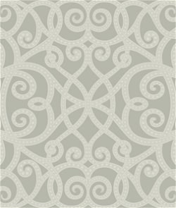 Seabrook Designs Wrought Iron Dotted Metallic Silver & Gray Wallpaper
