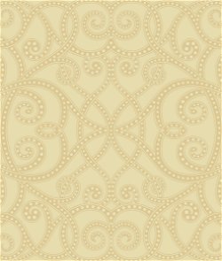 Seabrook Designs Wrought Iron Dotted Metallic Gold & Tan Wallpaper