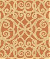 Seabrook Designs Wrought Iron Dotted Orange & Beige Wallpaper