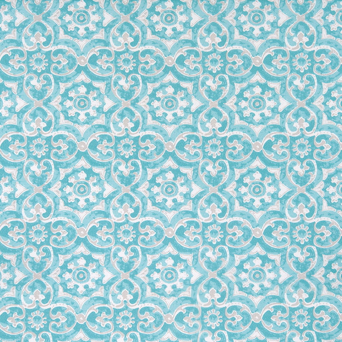 Premier Prints Outdoor Athens Aqua Fabric image 1 of 1