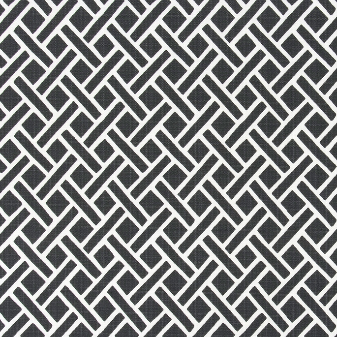 Premier Prints Outdoor Eastwood Matte Black Luxe Polyester Fabric image 1 of 1