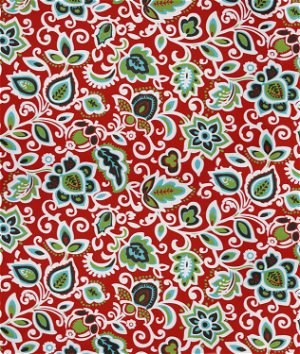 Premier Prints Outdoor Faxon Rojo Fabric