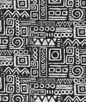 Premier Prints Outdoor Glyphic Matte Black Fabric
