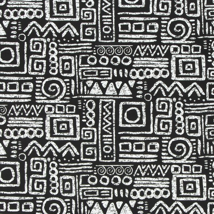 Premier Prints Outdoor Glyphic Matte Black Fabric image 1 of 1