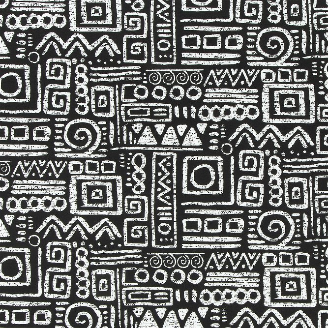 Premier Prints Outdoor Glyphic Matte Black Fabric