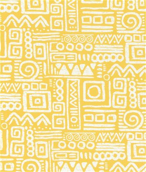 Premier Prints Outdoor Glyphic Spice Yellow Fabric