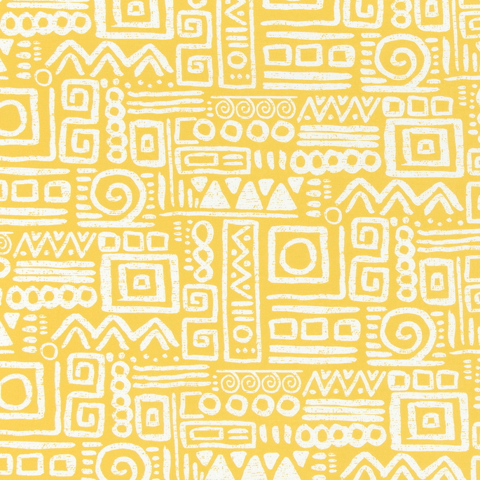 Premier Prints Outdoor Glyphic Spice Yellow Fabric image 1 of 1