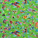 Lime Green Aztec Oilcloth Fabric