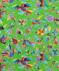 Lime Green Aztec Oilcloth Fabric