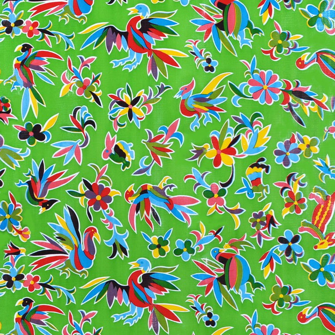 Lime Green Aztec Oilcloth Fabric image 1 of 1