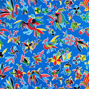 Royal Blue Aztec Oilcloth Fabric