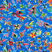 Royal Blue Aztec Oilcloth Fabric