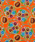 Orange Bloom Oilcloth Fabric