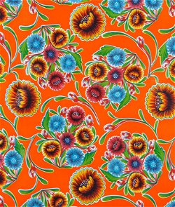 Orange Bloom Oilcloth