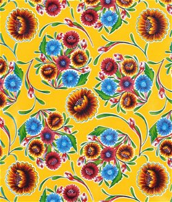 Yellow Bloom Oilcloth