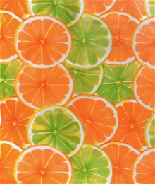 Orange/Lime Capricho Oilcloth Fabric