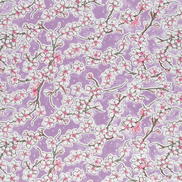 Lilac Cherry Blossoms Oilcloth Fabric