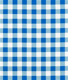 Blue 7/8" Gingham Oilcloth Fabric