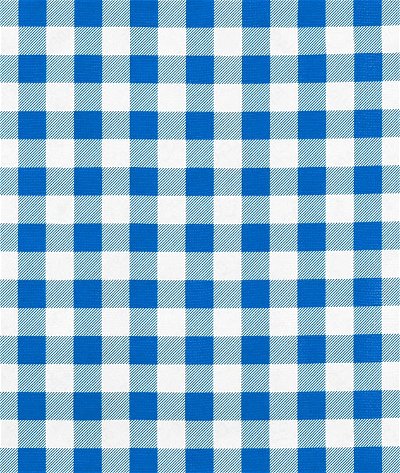 Blue 7/8 inch Gingham Oilcloth Fabric