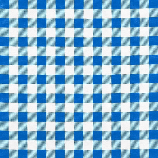 Blue 7/8&quot; Gingham Oilcloth Fabric