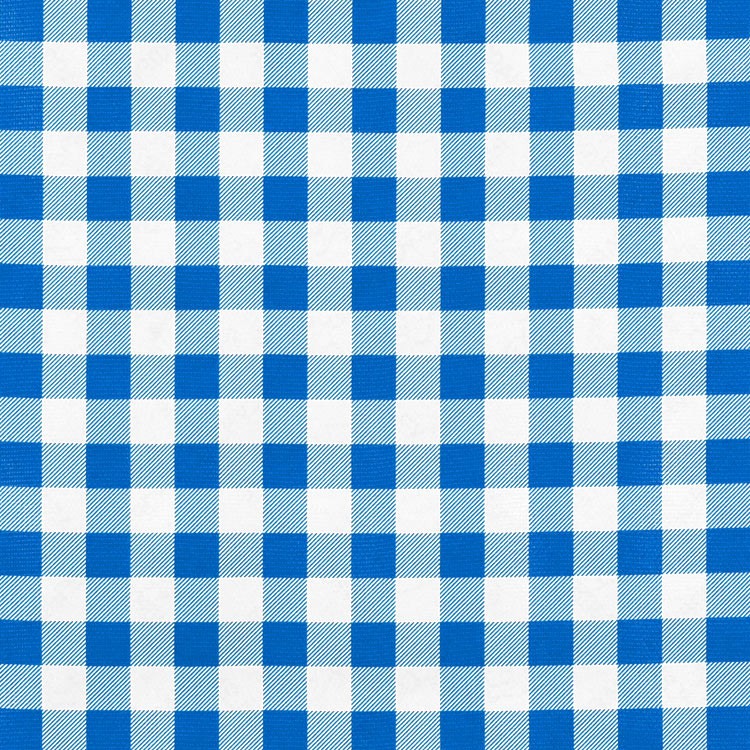 Blue 7/8" Gingham Oilcloth Fabric