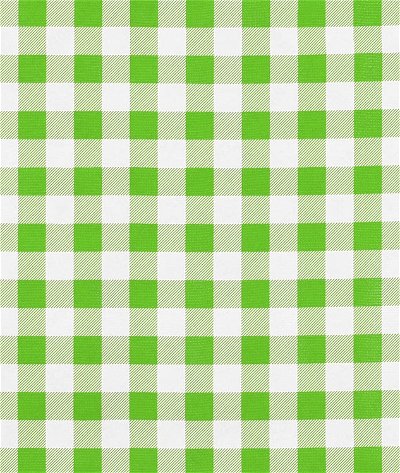 Lime Green 7/8 inch Gingham Oilcloth Fabric
