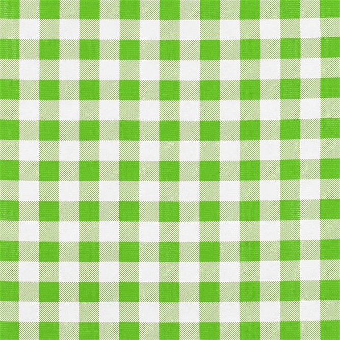 Lime Green 7/8&quot; Gingham Oilcloth Fabric