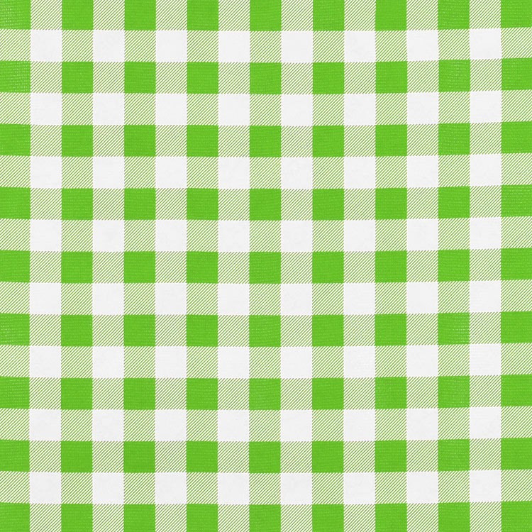 Lime Green 7/8" Gingham Oilcloth Fabric