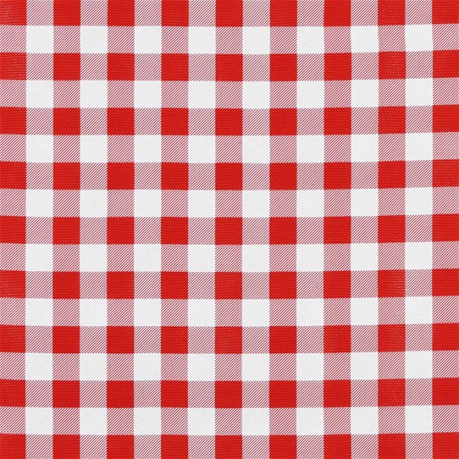 Red 7/8&quot; Gingham Oilcloth Fabric