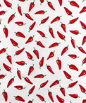 Red/White Chiles Oilcloth Fabric